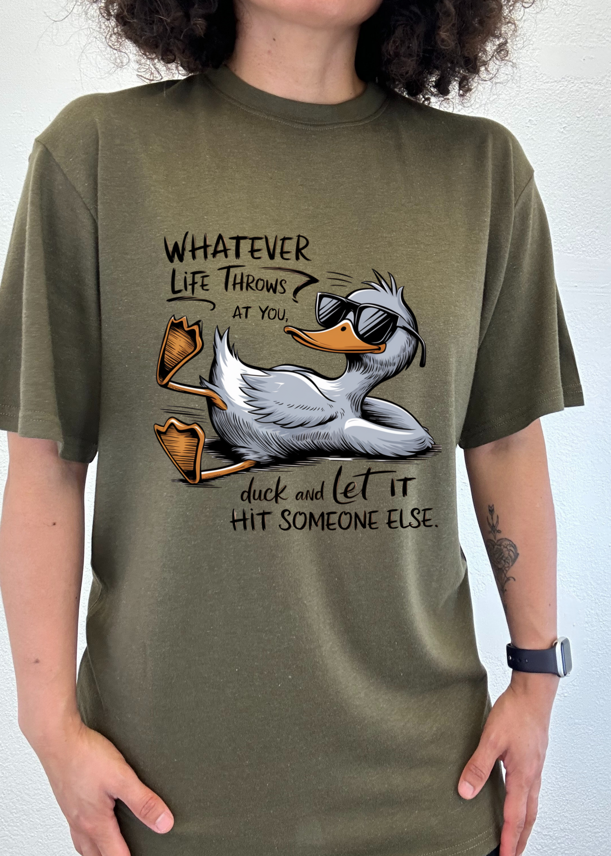 Whatever Life Throws at You Funny Unisex Bamboo/Cotton Graphic T-Shirt