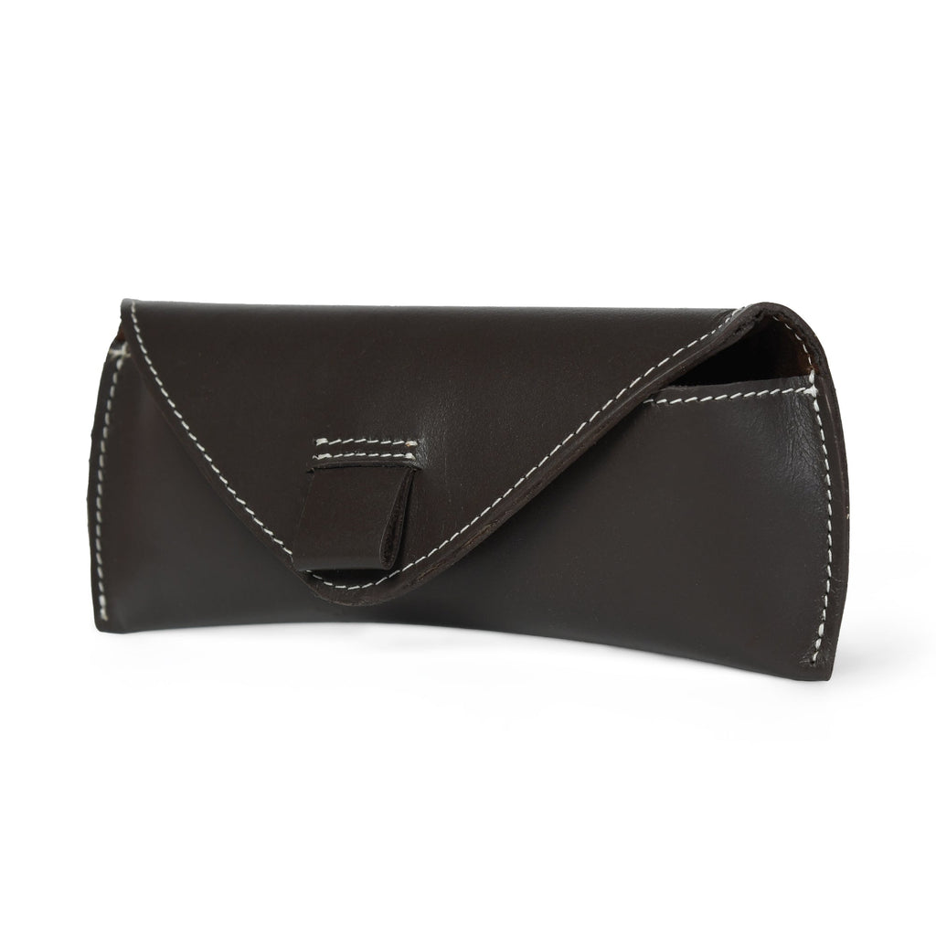 Brown Guard Leather Sunglass Case