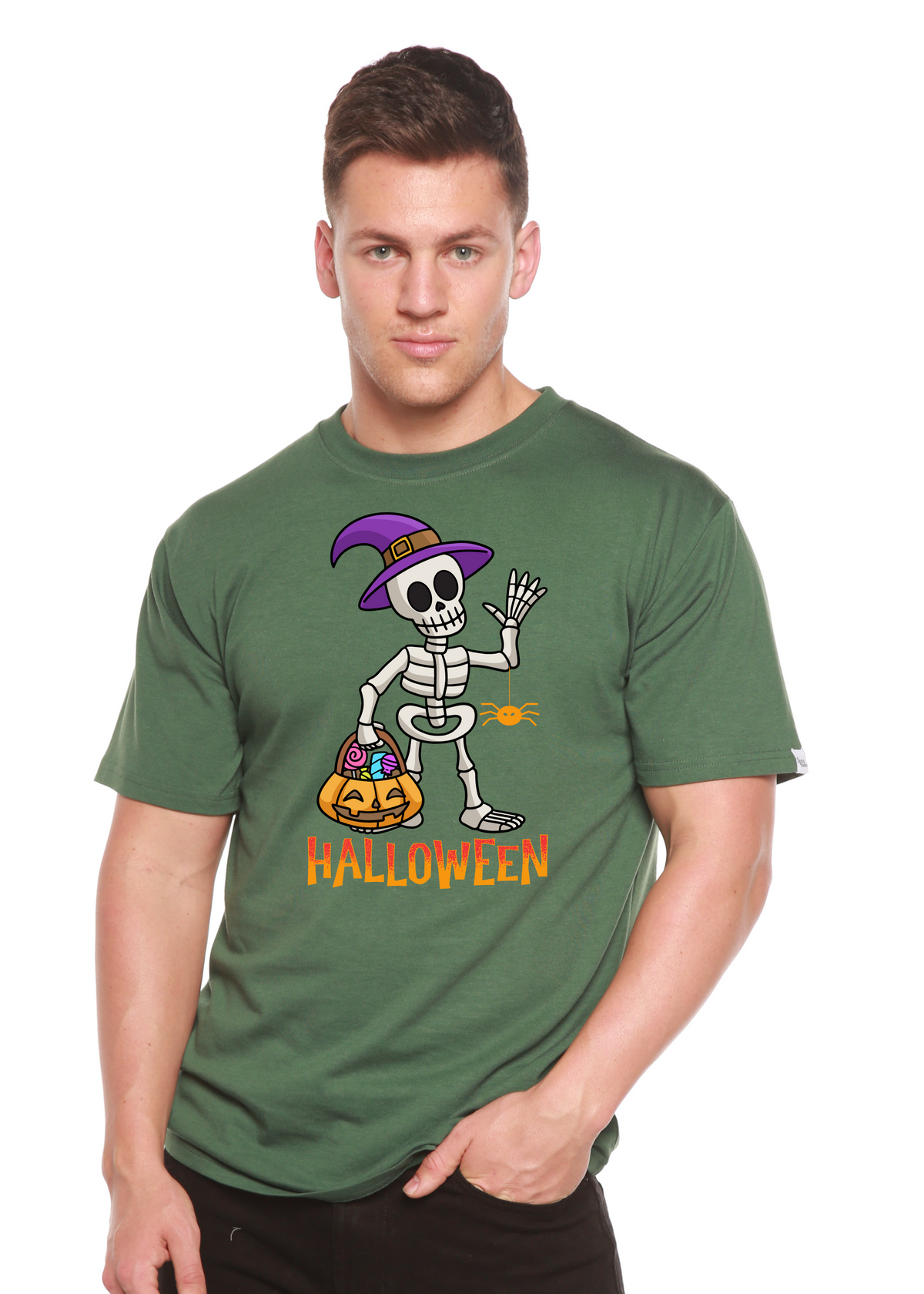 Happy Halloween Unisex Bamboo Viscose/Organic Cotton Short Sleeve Graphic T-Shirt