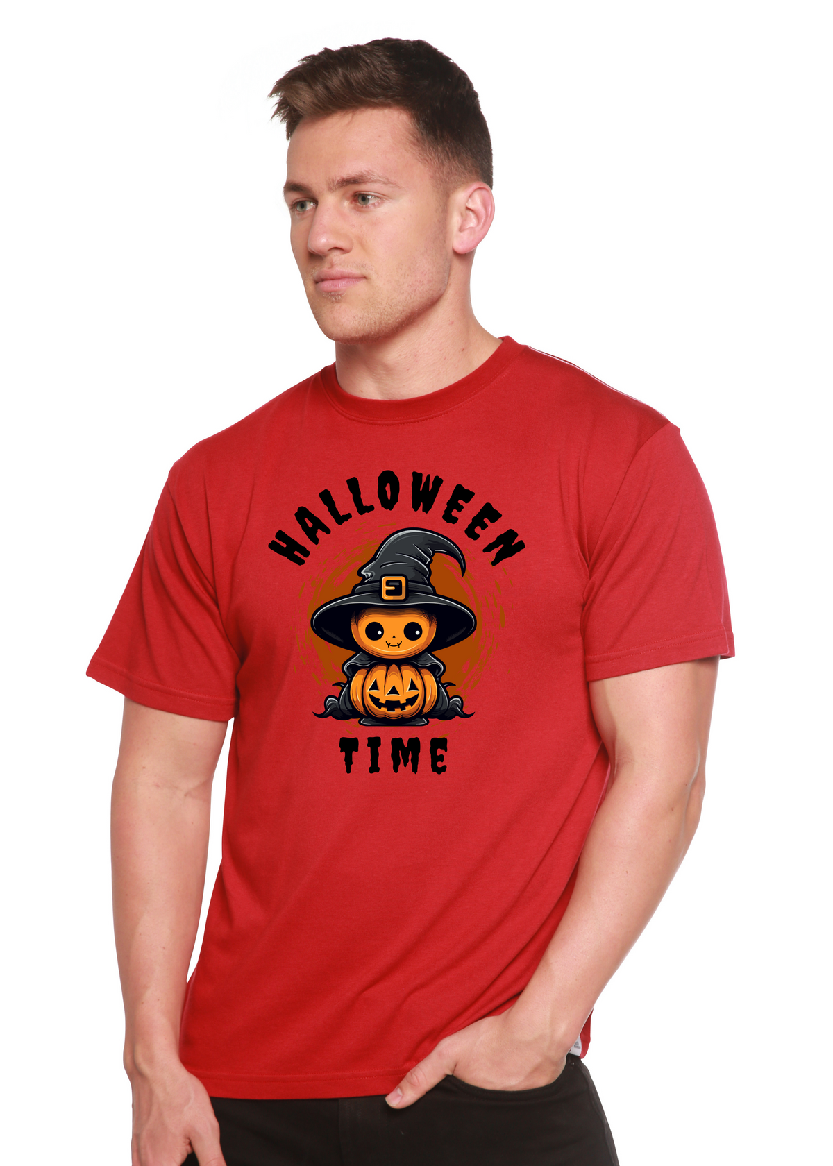 Halloween Time Unisex Bamboo Viscose/Organic Cotton Short Sleeve Graphic T-Shirt