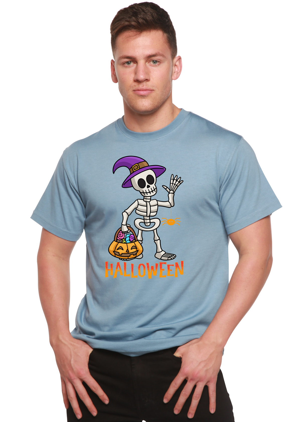 Happy Halloween Unisex Bamboo Viscose/Organic Cotton Short Sleeve Graphic T-Shirt