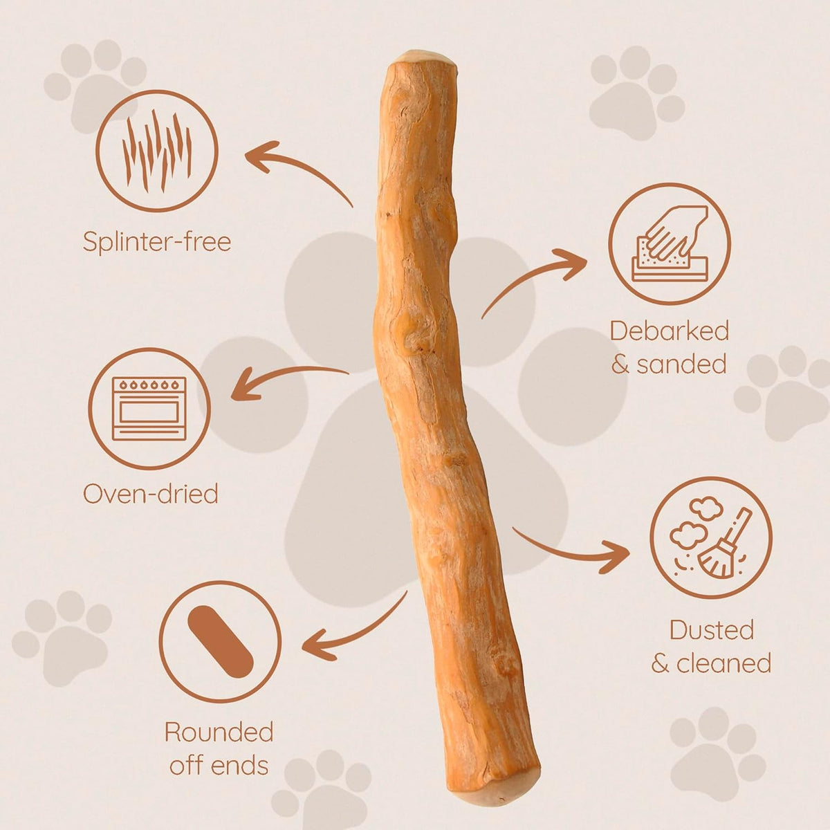 Coffee Wood Dog Chew – Natural Long-Lasting Chew Stick