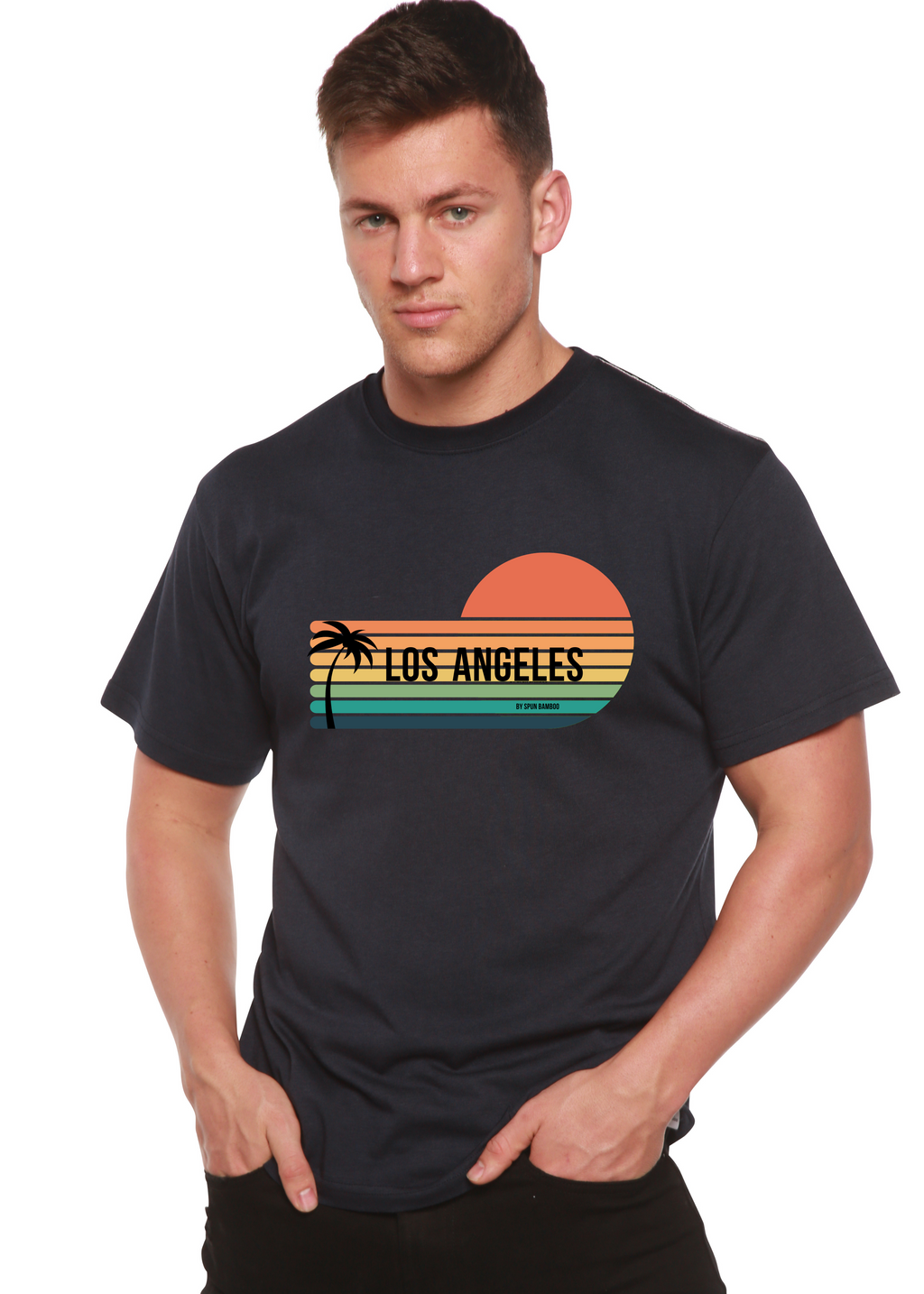 Los Angeles Spun Bamboo Unisex Bamboo Viscose/Organic Cotton Short Sleeve Graphic T-Shirt