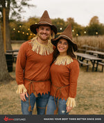 Adult Scarecrow Costume Hat and Straw Kit