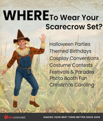 Adult Scarecrow Costume Hat and Straw Kit