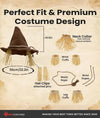 Adult Scarecrow Costume Hat and Straw Kit