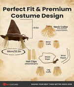 Adult Scarecrow Costume Hat and Straw Kit